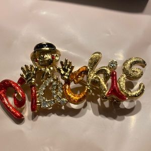 Bob Mackie vintage signature clown pin